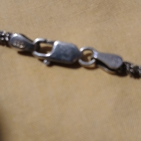 St. Christopher Silver Pendant Necklace. 925 Silver. 23 Grams. - Picture 4 of 6